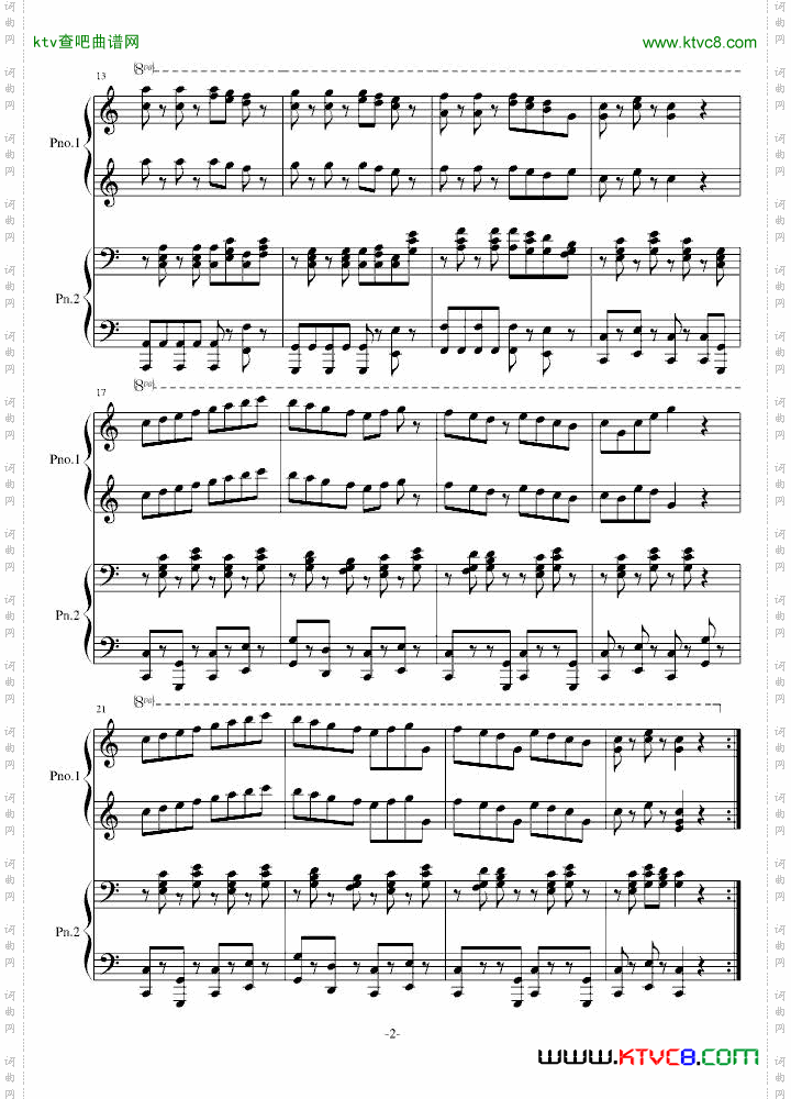 儿童舞曲一四手联弹