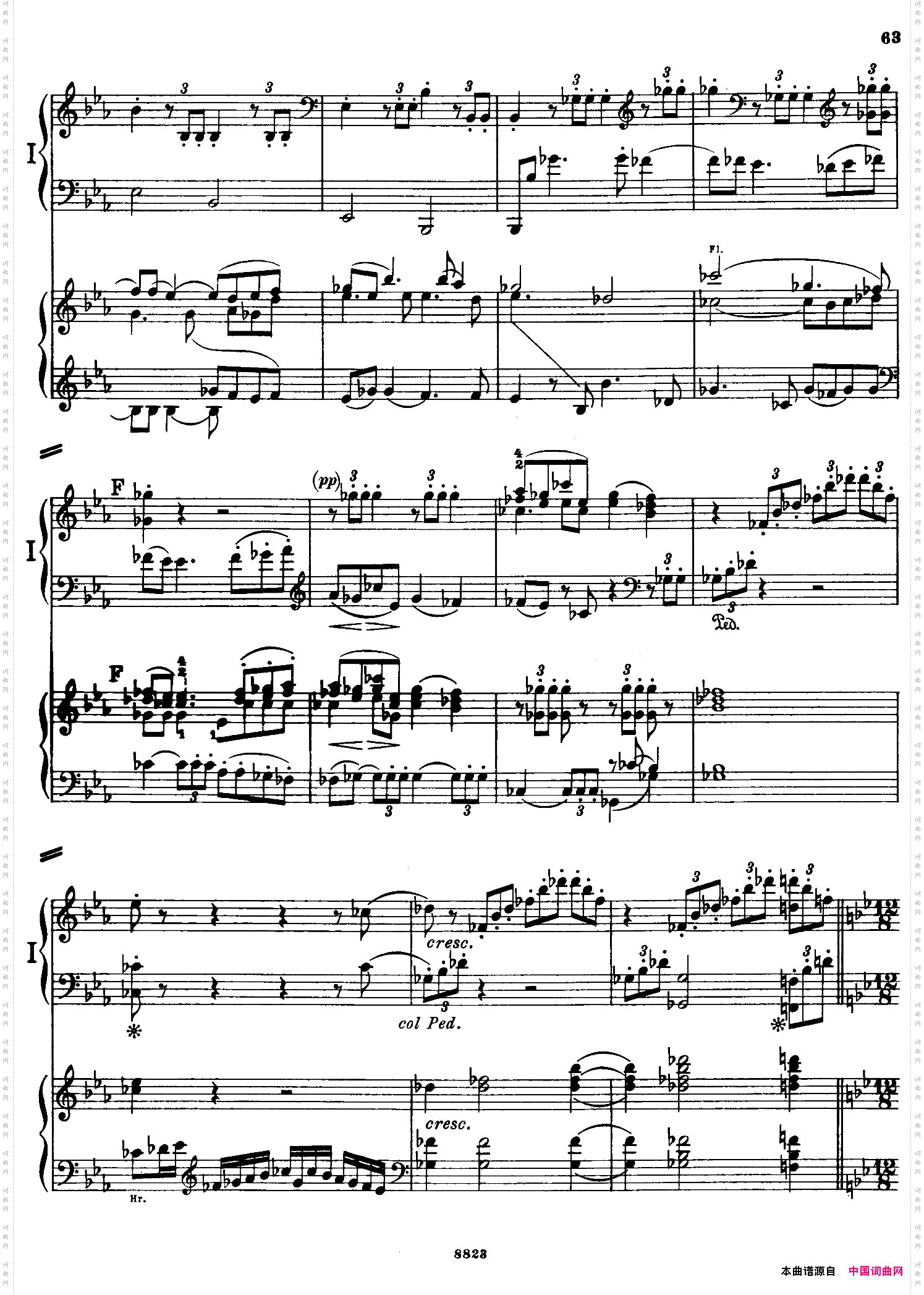 d小调第九交响曲Op.125双钢琴P63——72_d小调第九交响曲 Op.125双钢琴P63——72