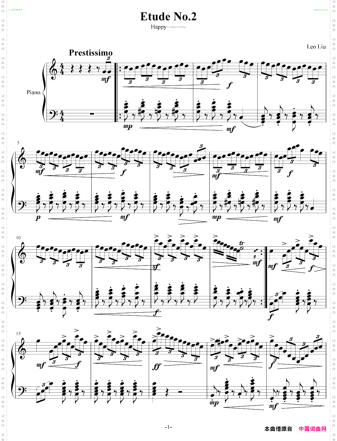 C大调练习曲NO.2