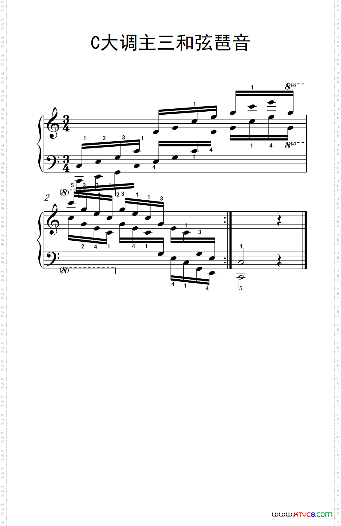 第八级1.C大调主三和弦琶音中央音乐学院钢琴业余考级教程7-9级_第八级1.C大调主三和弦琶音中央音乐学院 钢琴业余考级教程 7-9级