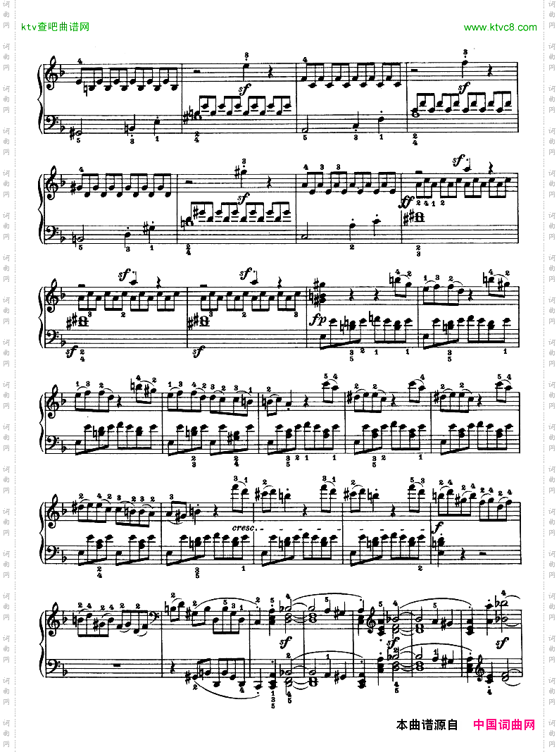 暴风雨-d小调第十七钢琴奏鸣曲-Op.31—2