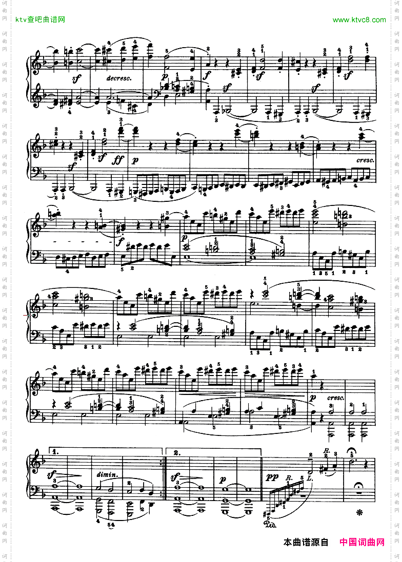 暴风雨-d小调第十七钢琴奏鸣曲-Op.31—2