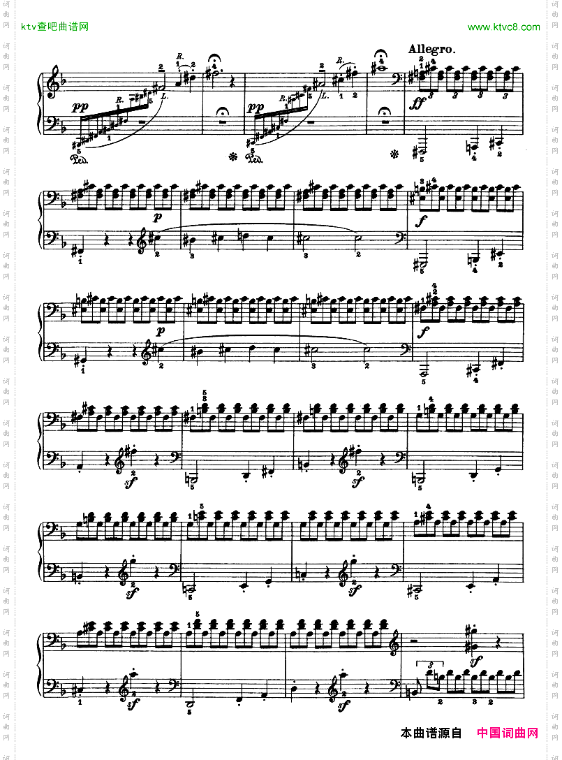 暴风雨-d小调第十七钢琴奏鸣曲-Op.31—2