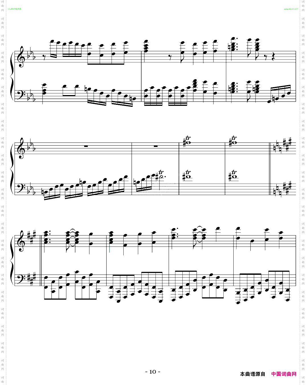 tothebeginning钢琴版-對-譜-彈-琴-