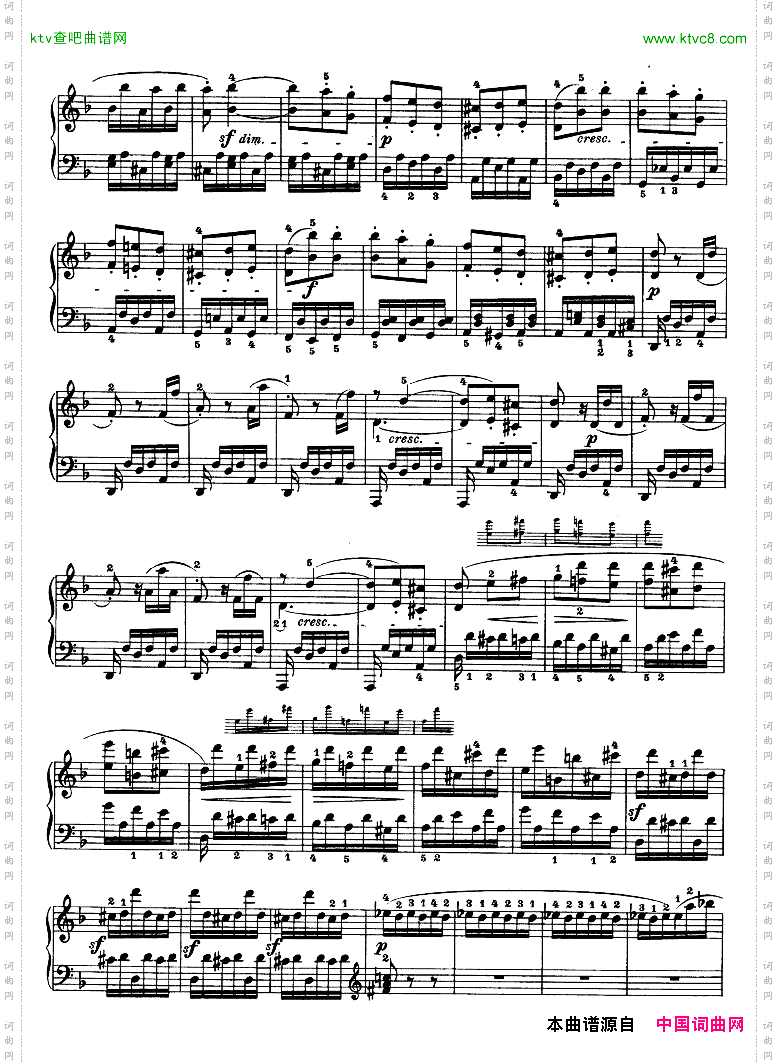 暴风雨-d小调第十七钢琴奏鸣曲-Op.31—2