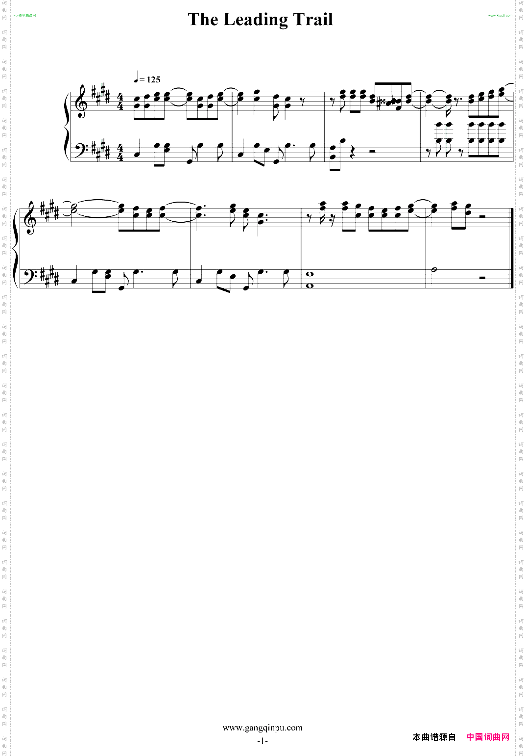 乡村摇摆版TheLeadingTrail