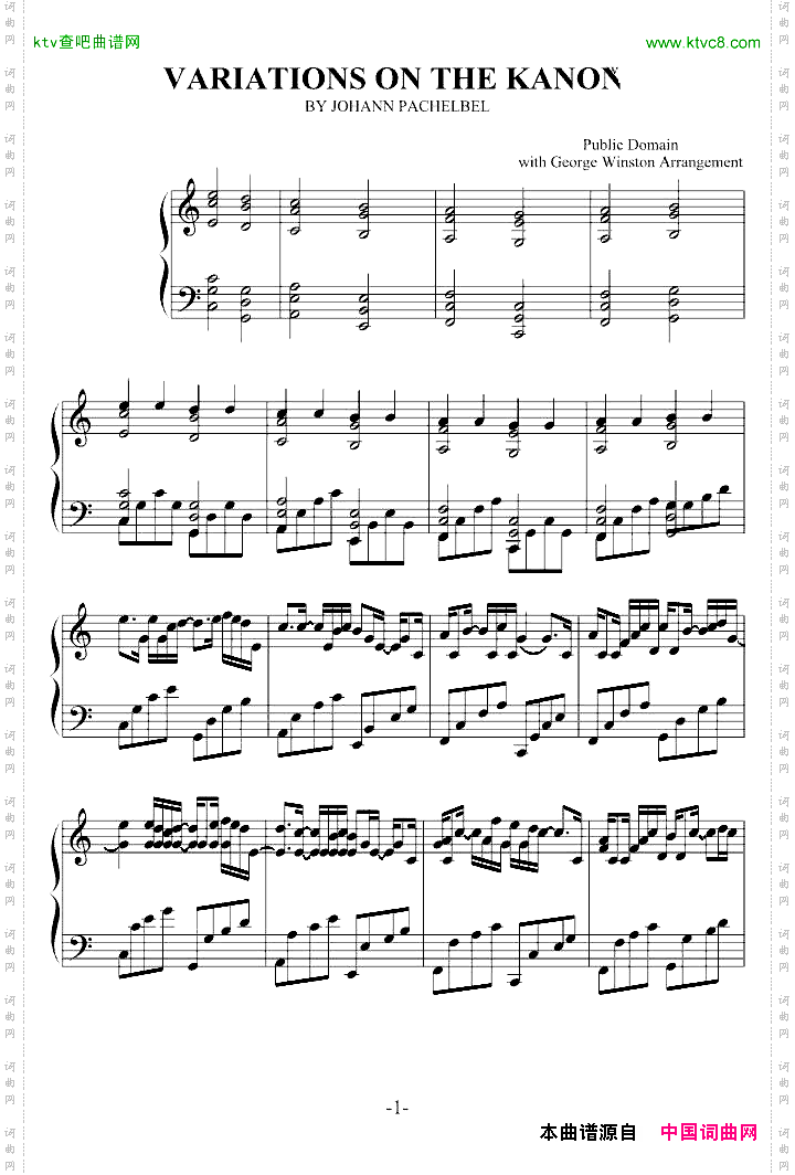 VARIATIONSONTHEKANON