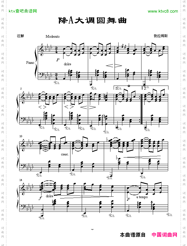 降A大调圆舞曲
