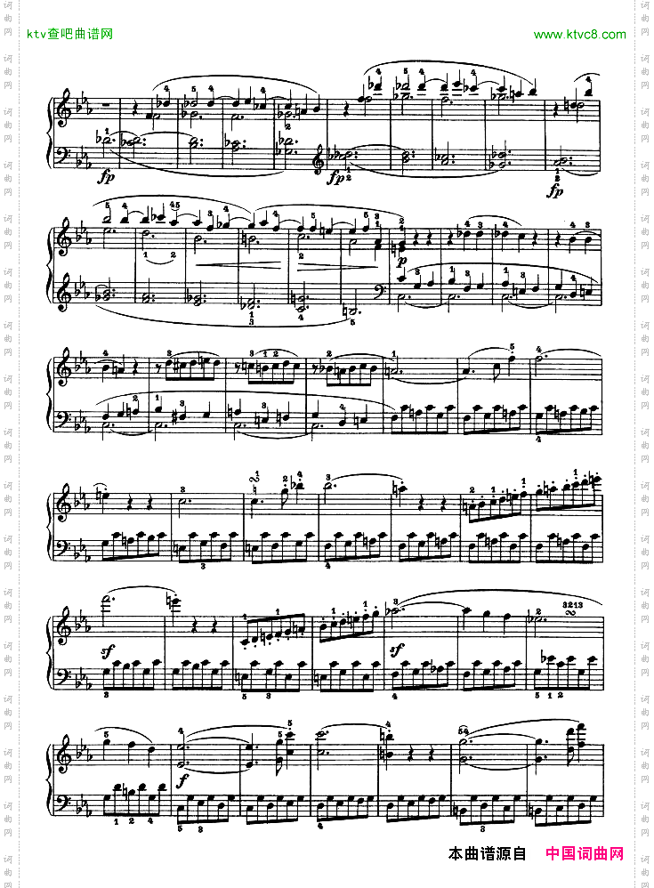 C小调第五钢琴奏鸣曲-Op.10—1