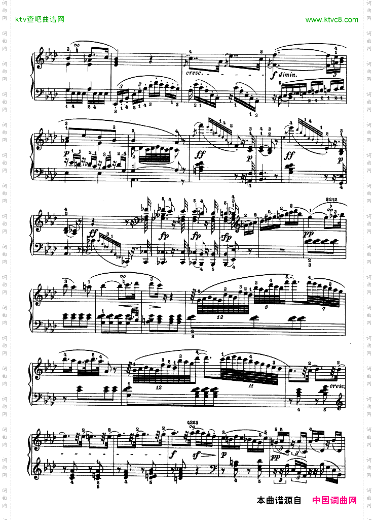 C小调第五钢琴奏鸣曲-Op.10—1