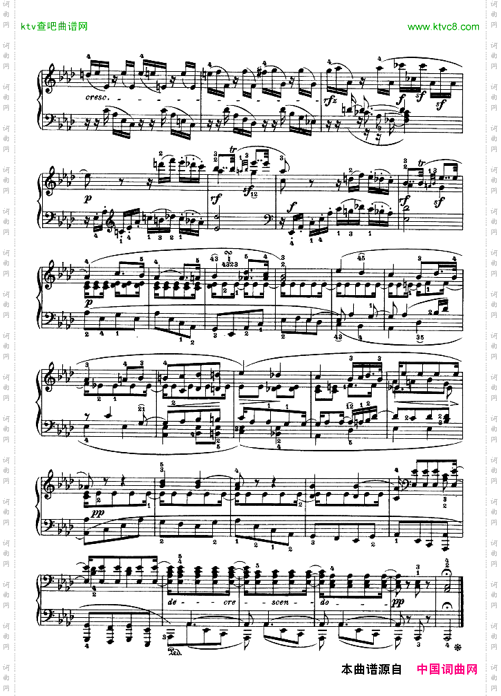 C小调第五钢琴奏鸣曲-Op.10—1