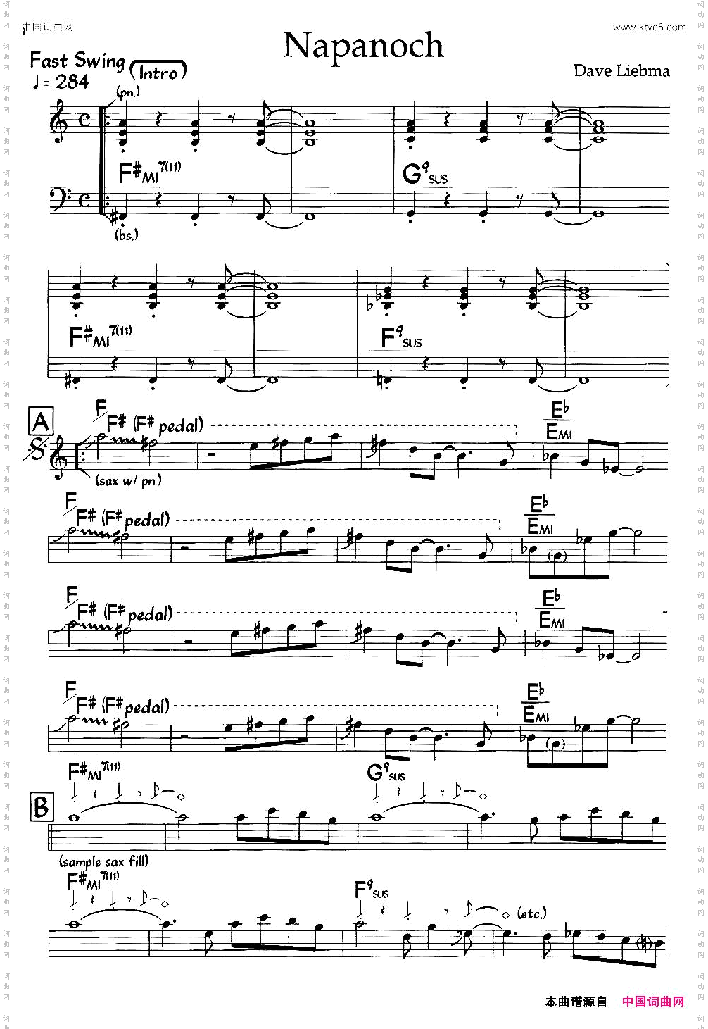 Napanoch爵士钢琴曲