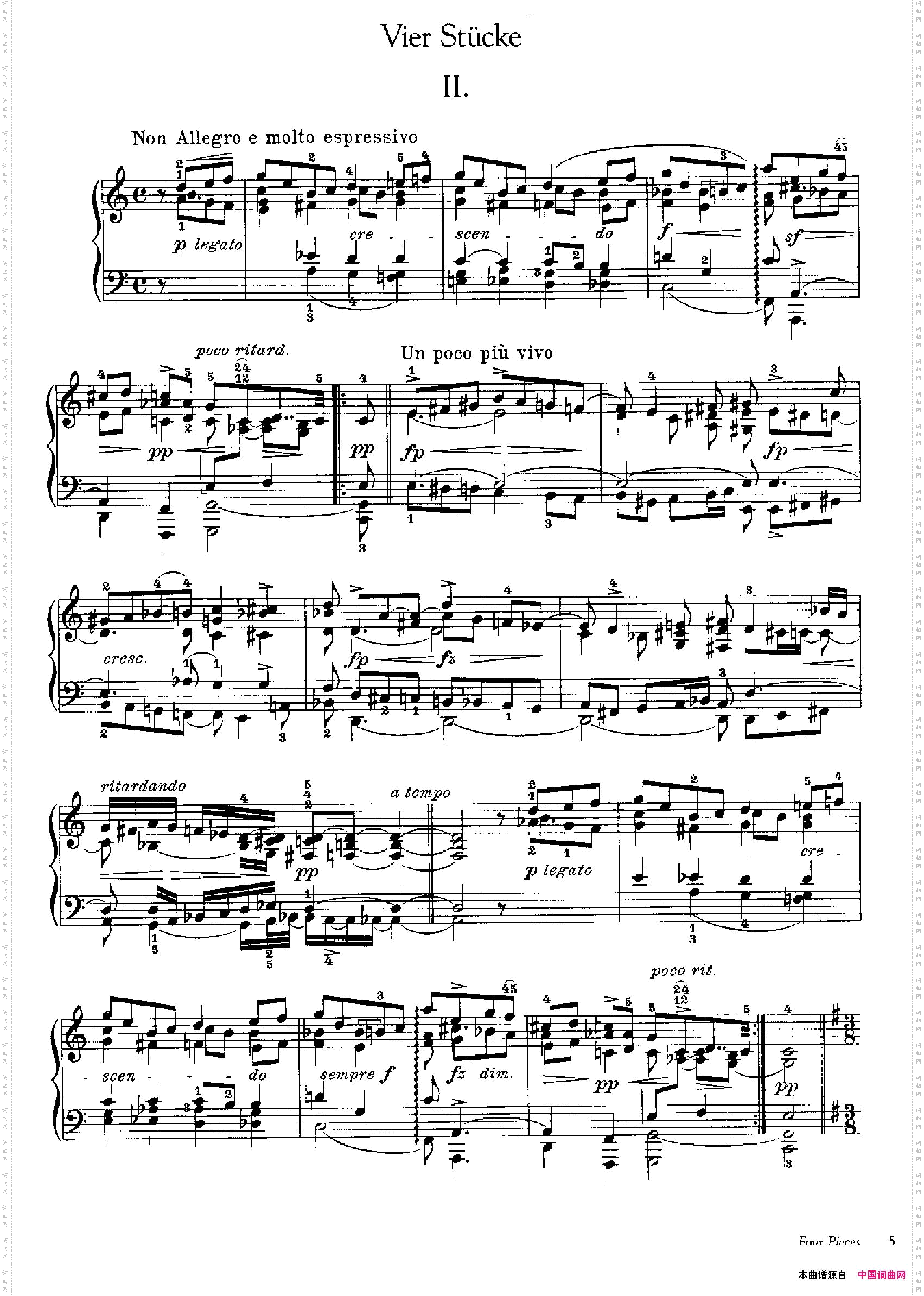 4PianoPiecesOp.14首小品·Ⅱ_4 Piano Pieces Op.14首小品·Ⅱ