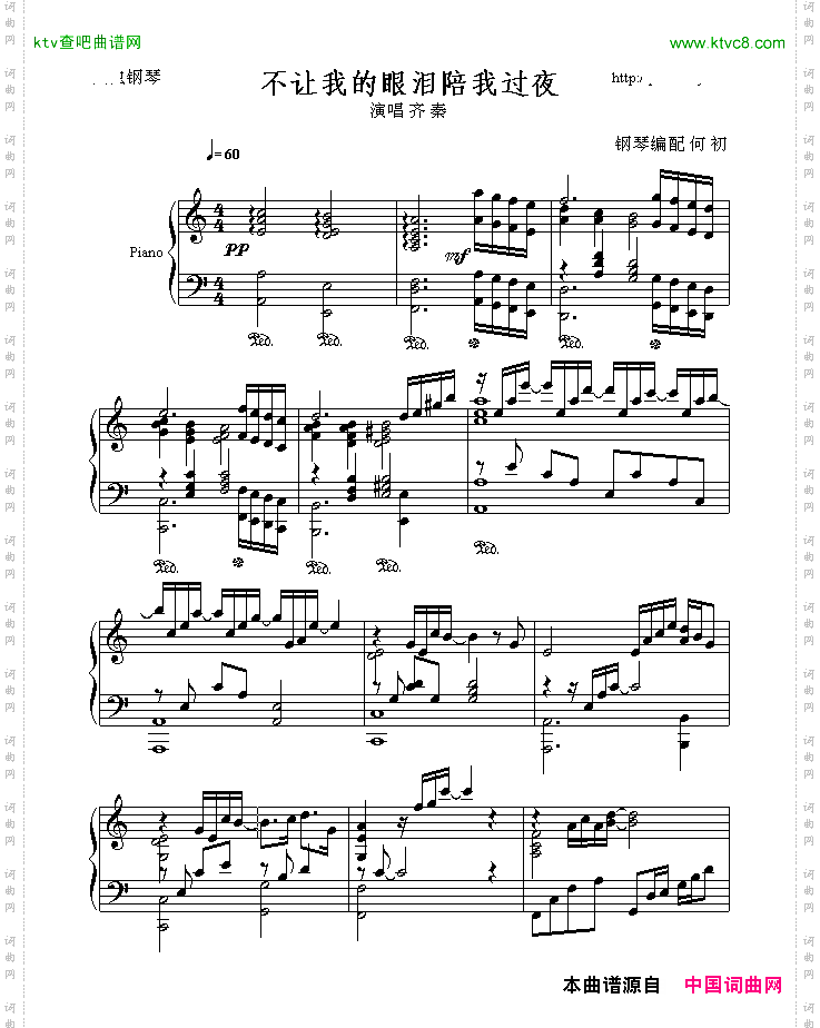 不让我的眼泪陪我过夜