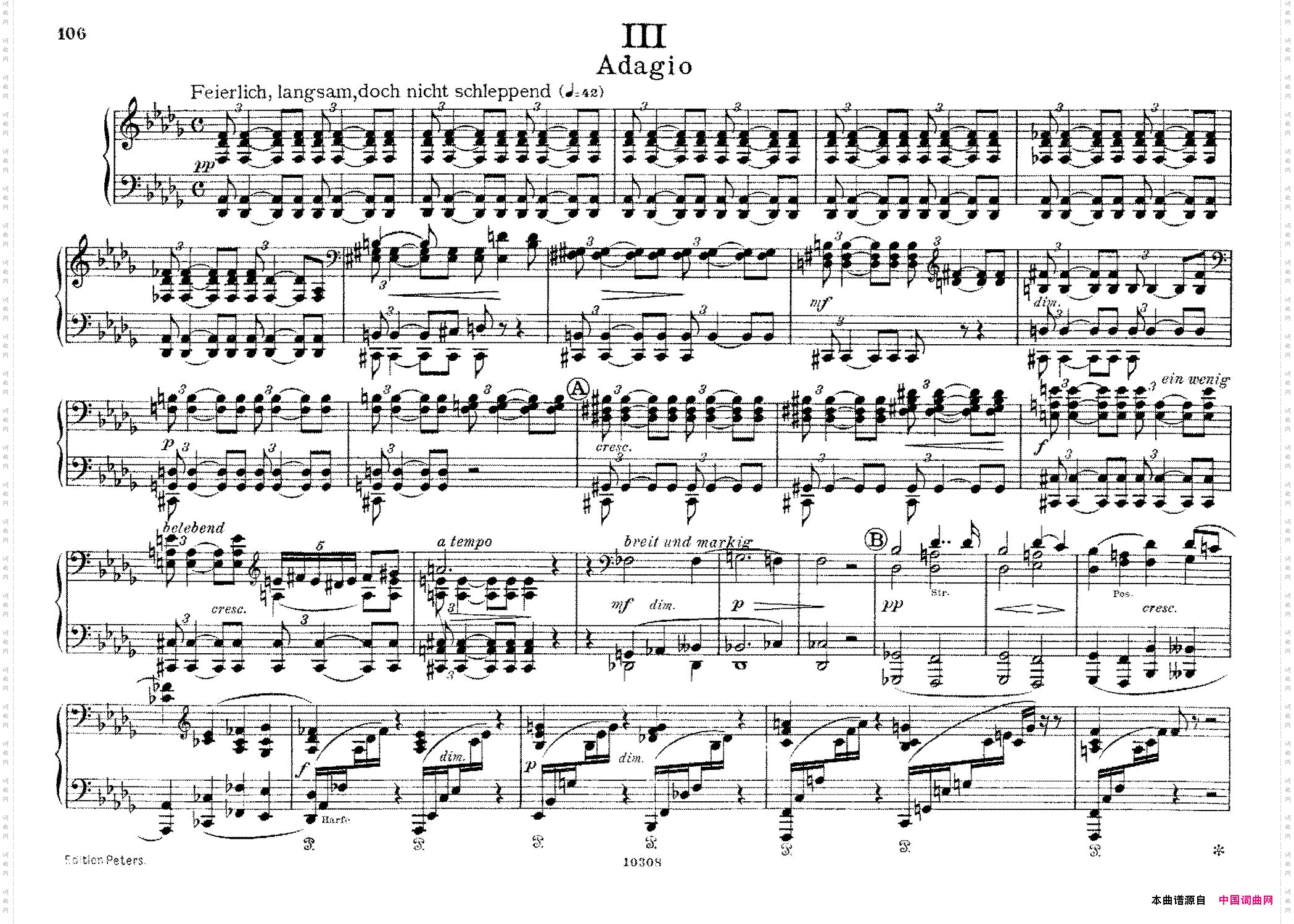 SymphonyNo.8incMinor-4Handsc小调第八交响曲·第三乐章·四手联弹_Symphony No.8 in c Minor- 4 Handsc小调第八交响曲·第三乐章·四手联弹