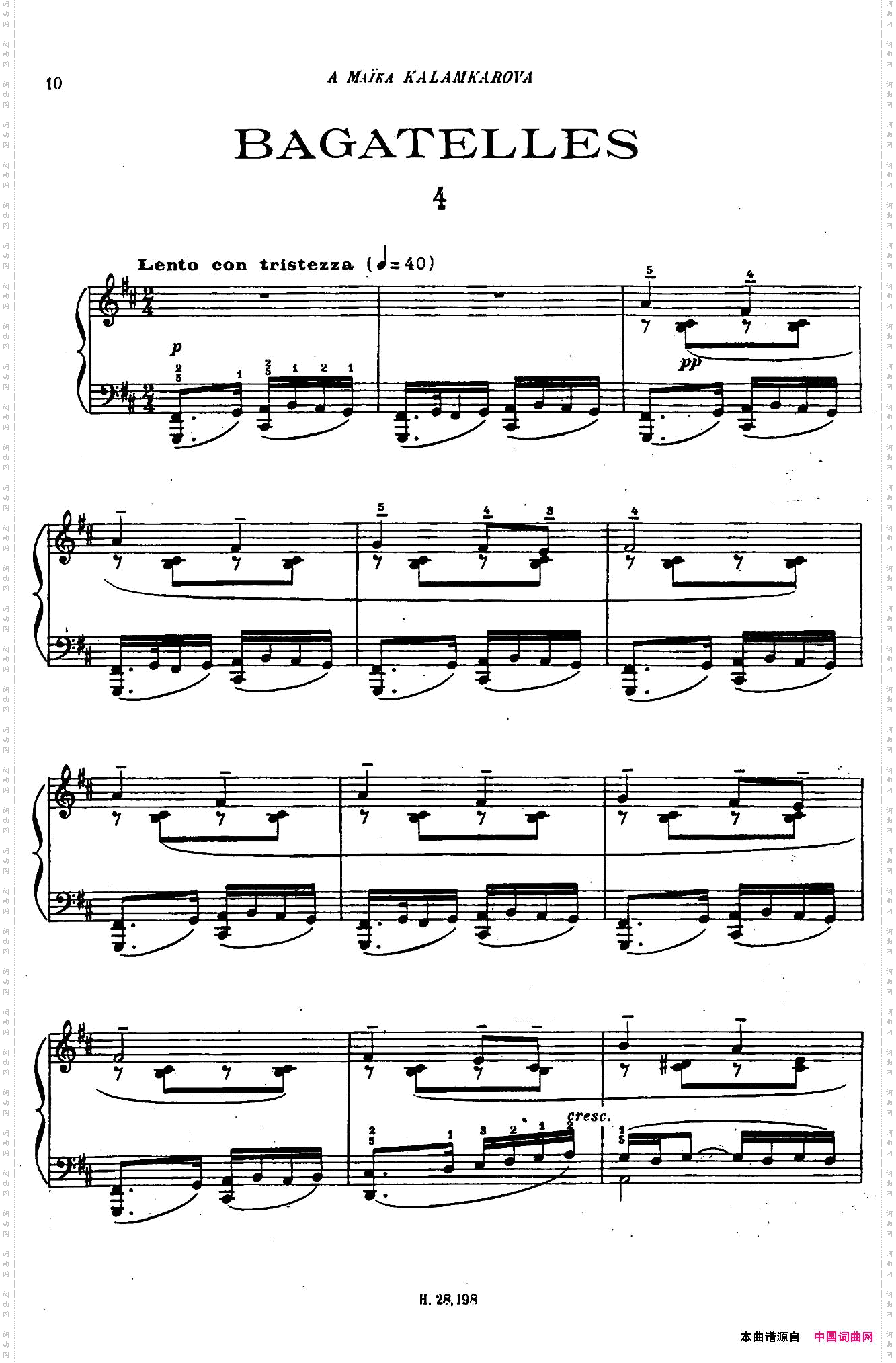 Tcherepnin-10BagatellesOp.5齐尔品-10首小品·4_Tcherepnin - 10 Bagatelles Op.5齐尔品-10首小品·4