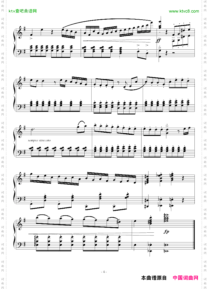 G大调小奏鸣曲第一乐章No.1