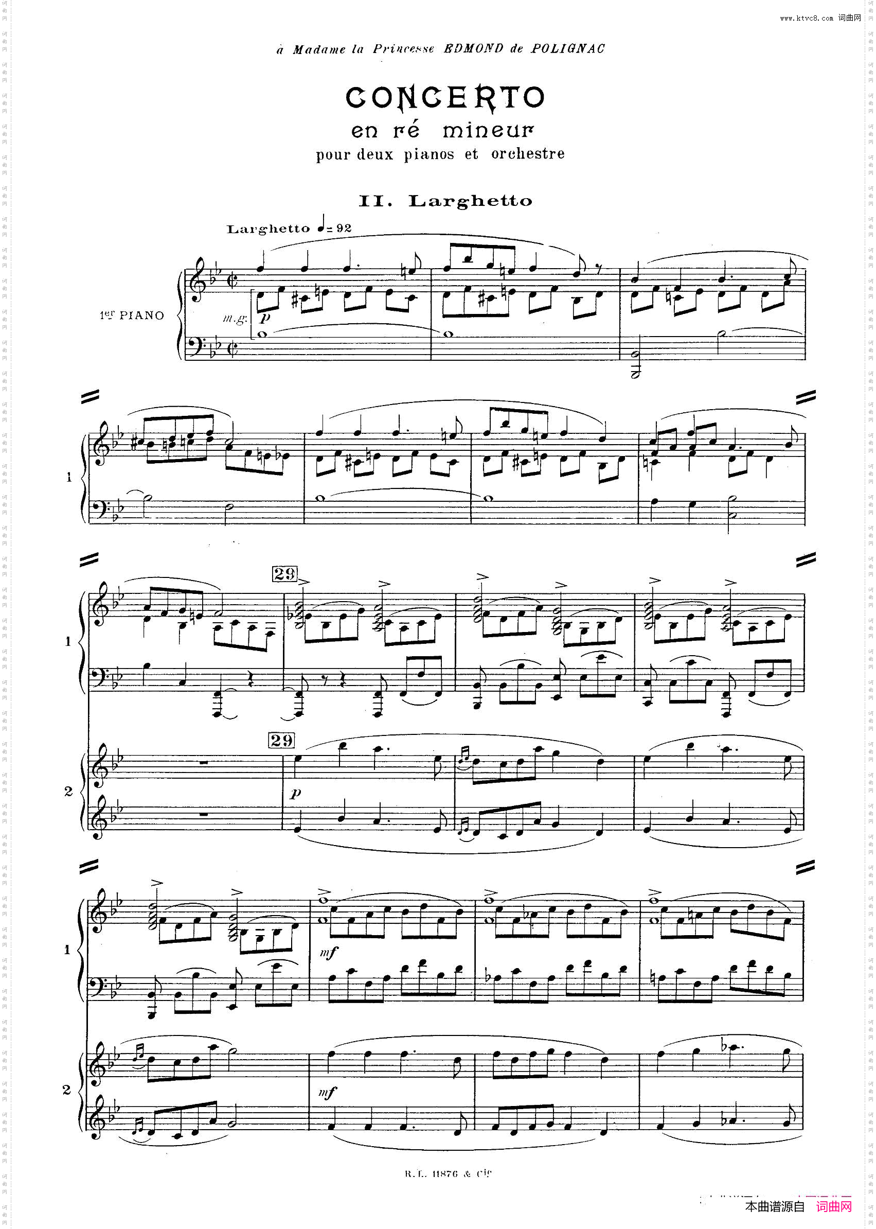 Concertofor2PianosindMinord小调双钢琴协奏曲·第二乐章_Concerto for 2 Pianos in d Minord小调双钢琴协奏曲· 第二乐章