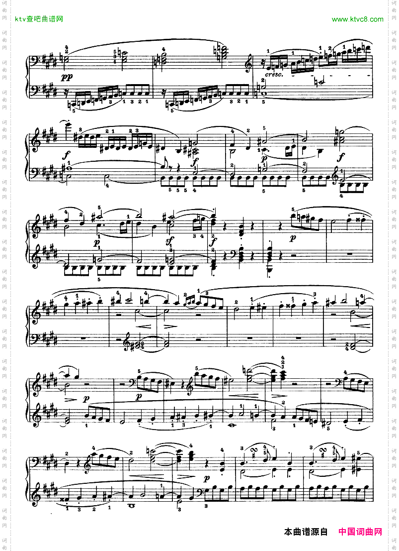 E大调第九钢琴奏鸣曲Op.14No—1
