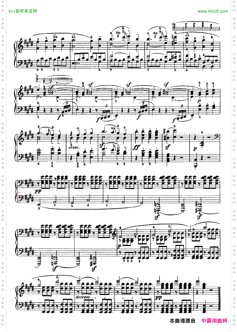 E大调第九钢琴奏鸣曲Op.14No—1