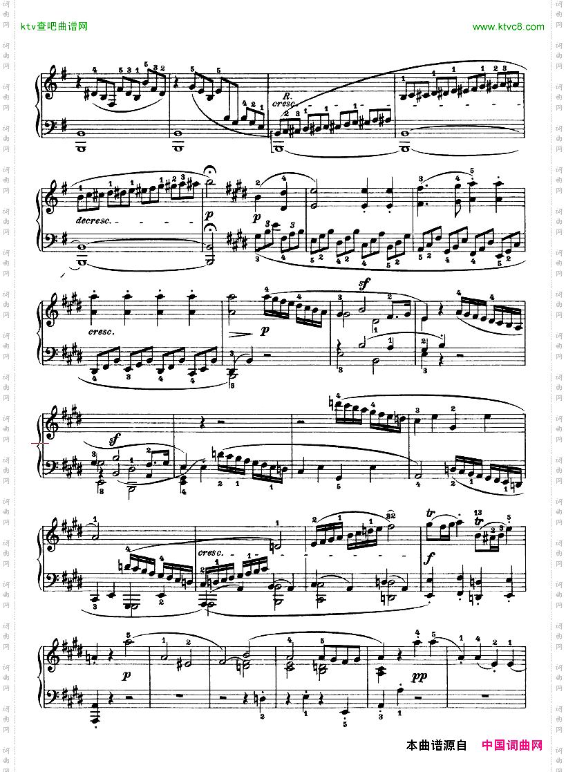 E大调第九钢琴奏鸣曲Op.14No—1