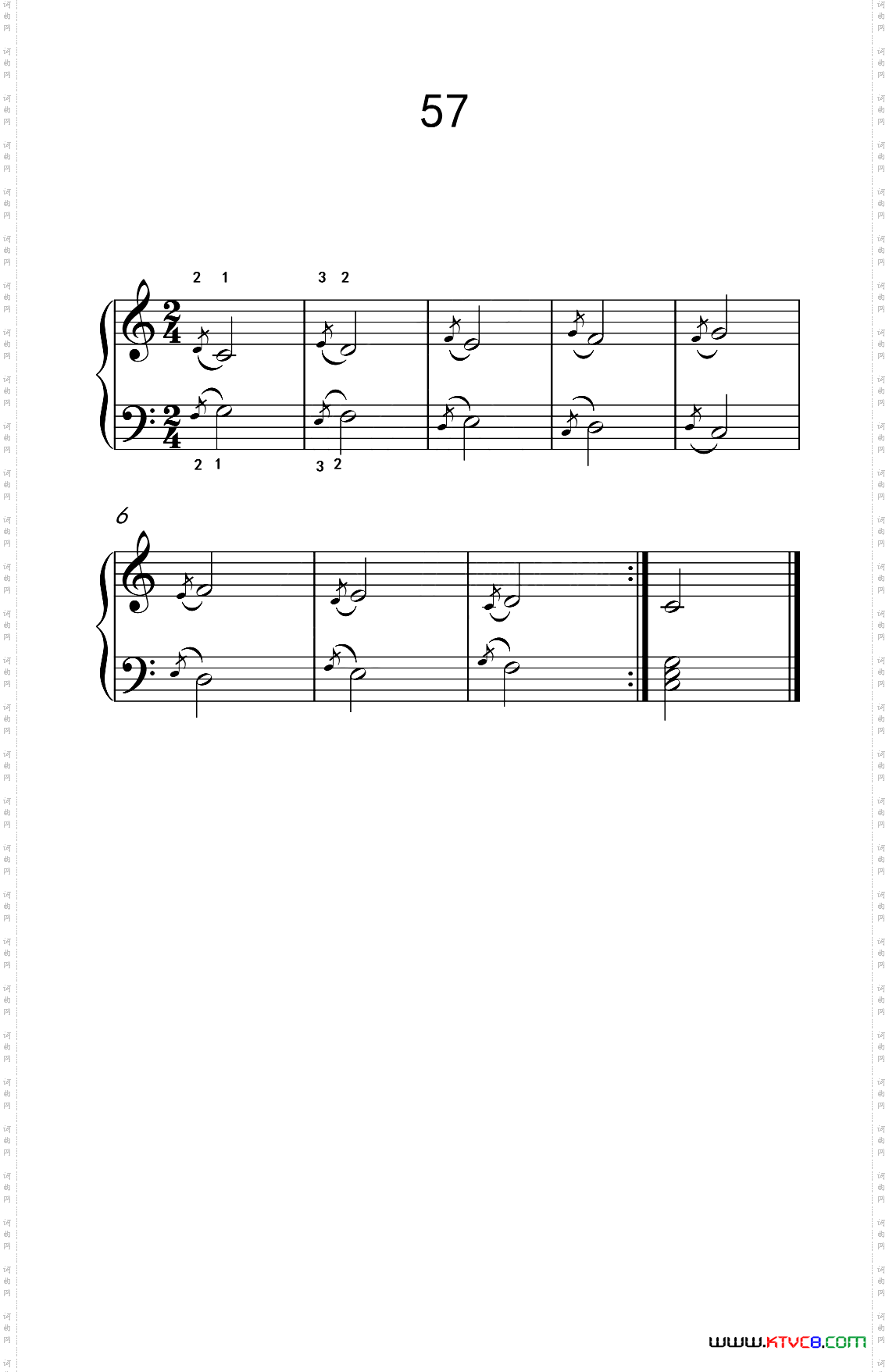装饰音练习_57儿童钢琴手指练习 2