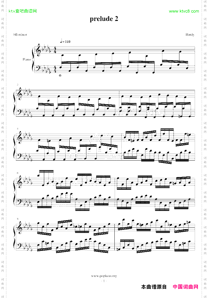 bB小调前奏曲