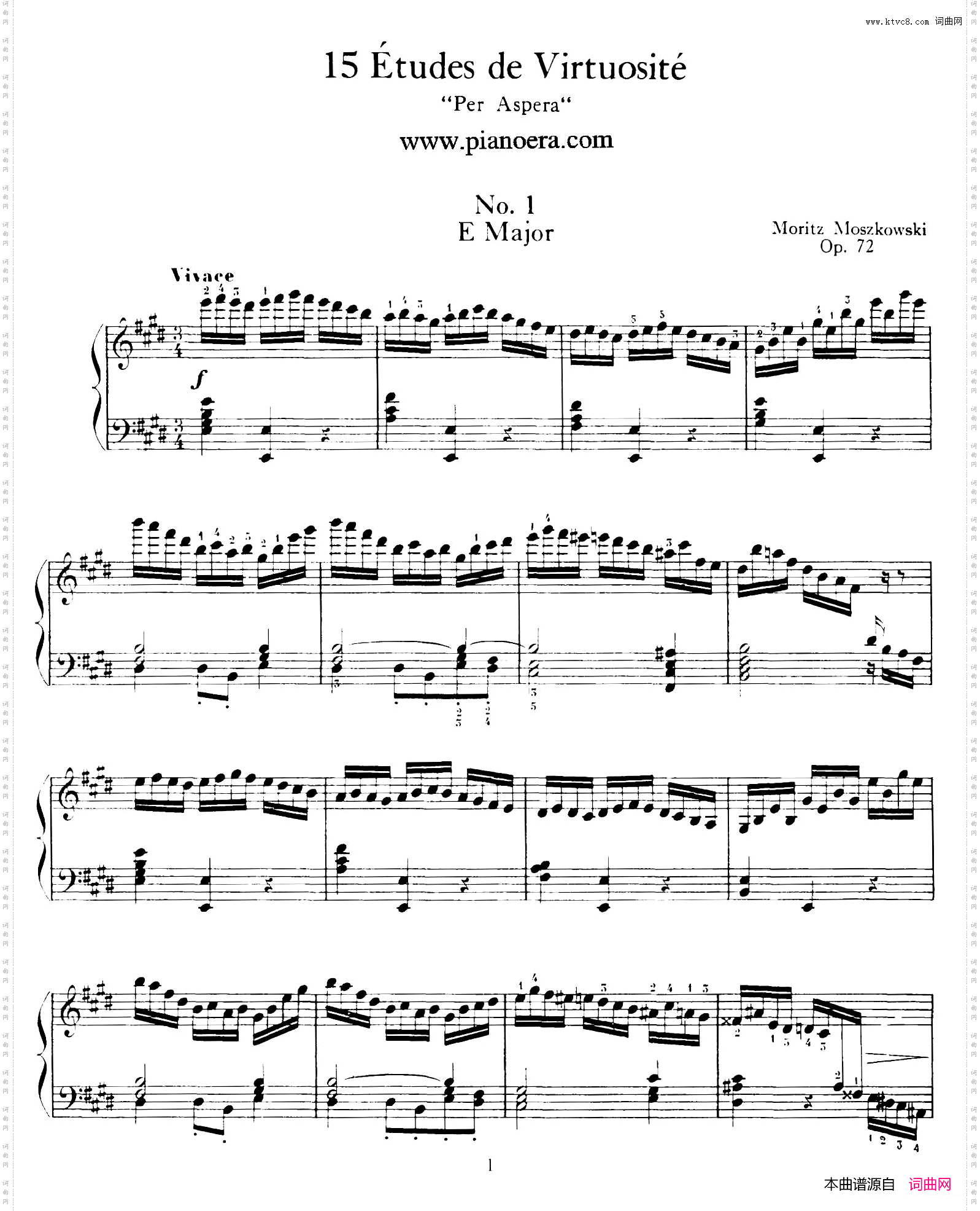 15EtudesdeVortuositeOp.7215首辉煌练习曲·1_15 Etudes de Vortuosite Op.7215首辉煌练习曲·1