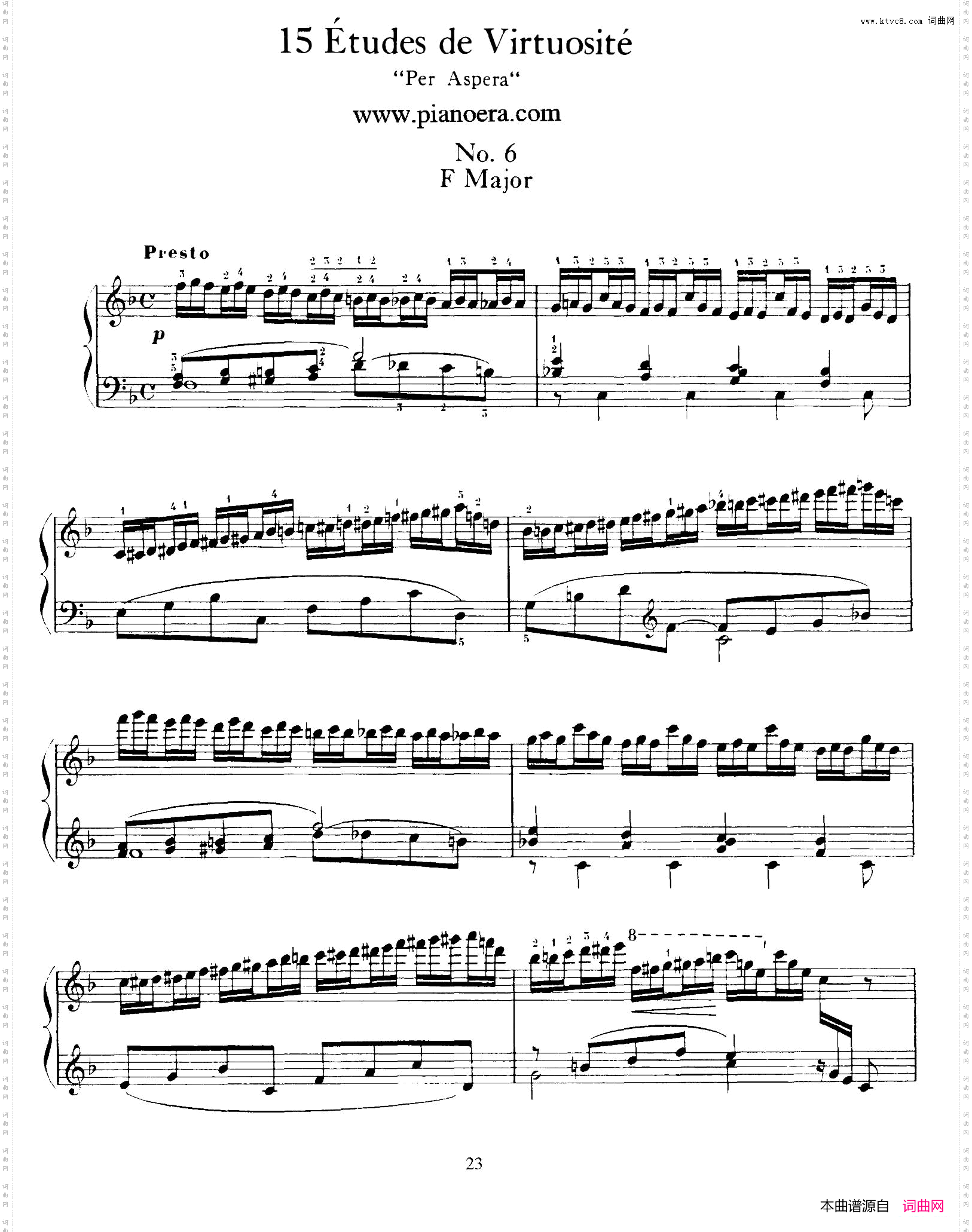 15EtudesdeVortuositeOp.7215首辉煌练习曲·6_15 Etudes de Vortuosite Op.7215首辉煌练习曲·6