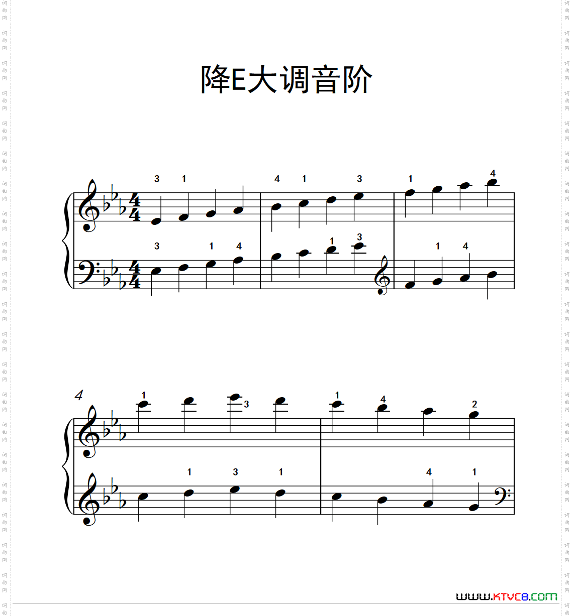 降E大调音阶孩子们的钢琴音阶、和弦与琶音2_降E大调音阶孩子们的钢琴音阶、和弦与琶音 2