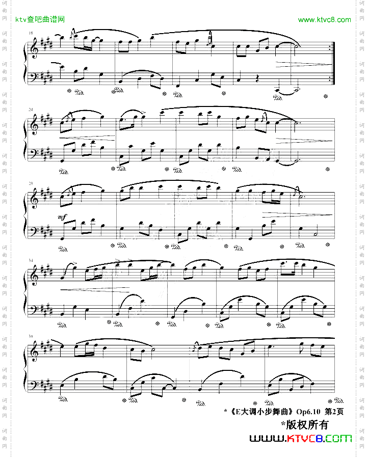 E大调小步舞曲Op6.10