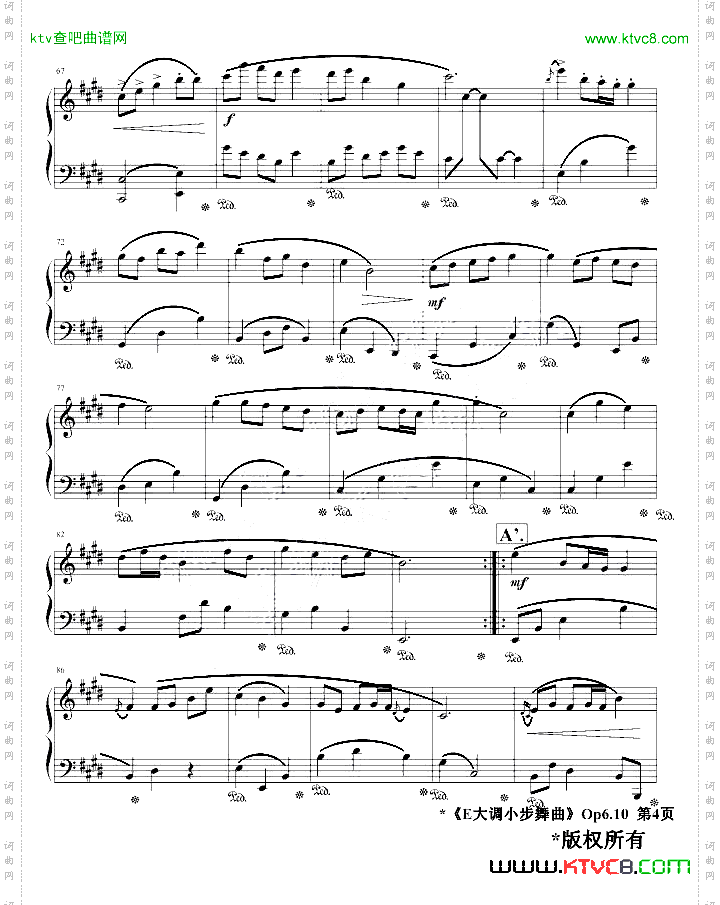 E大调小步舞曲Op6.10