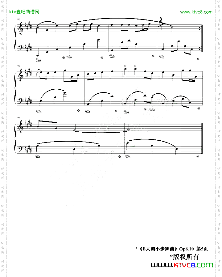 E大调小步舞曲Op6.10