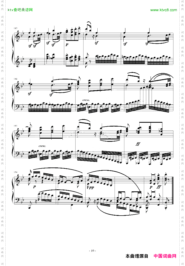 贝多芬降B大调奏鸣曲第四乐章