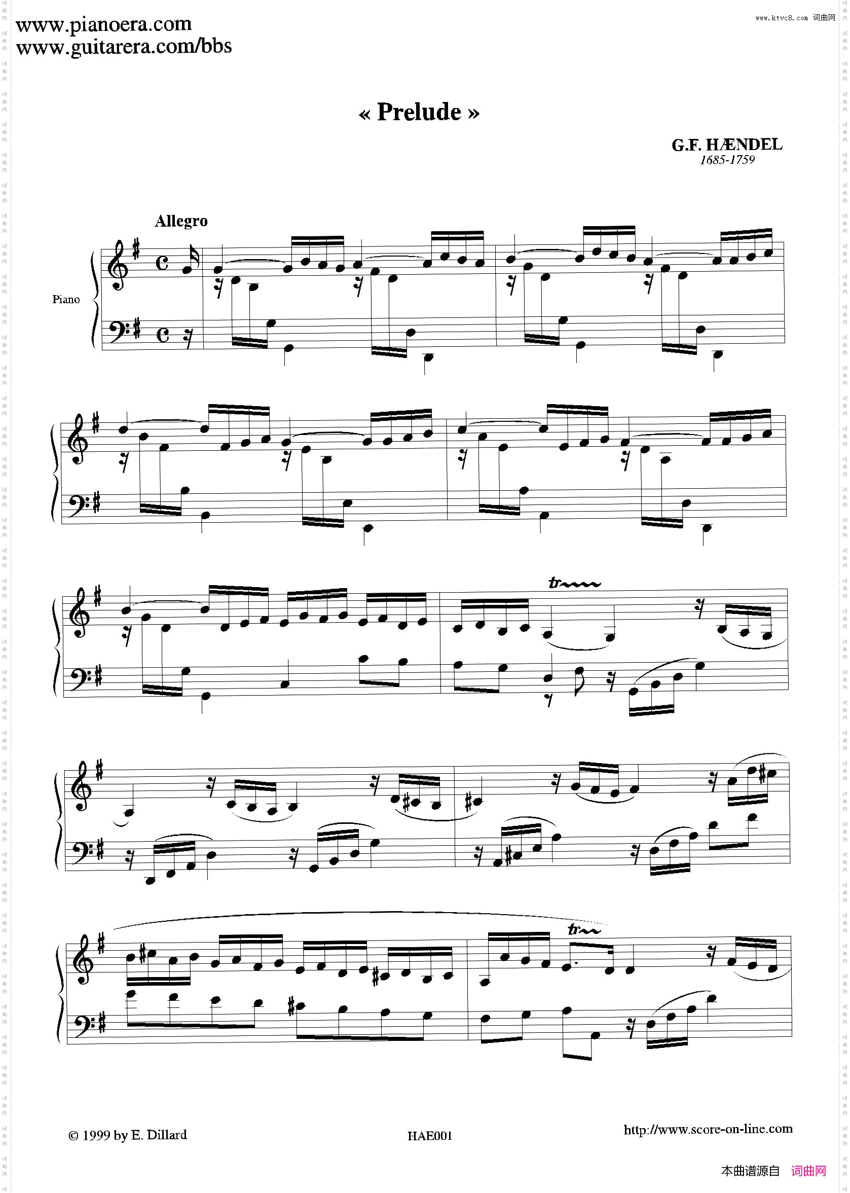 PreludeinGMajorG大调前奏曲_Prelude in G MajorG大调前奏曲