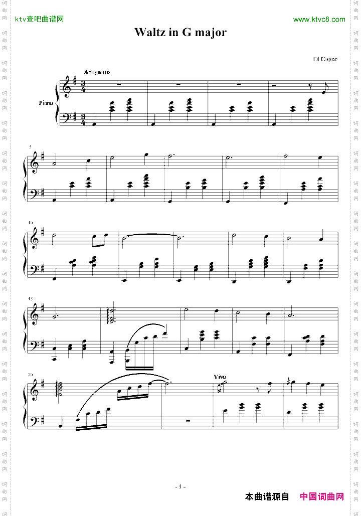 G大调圆舞曲