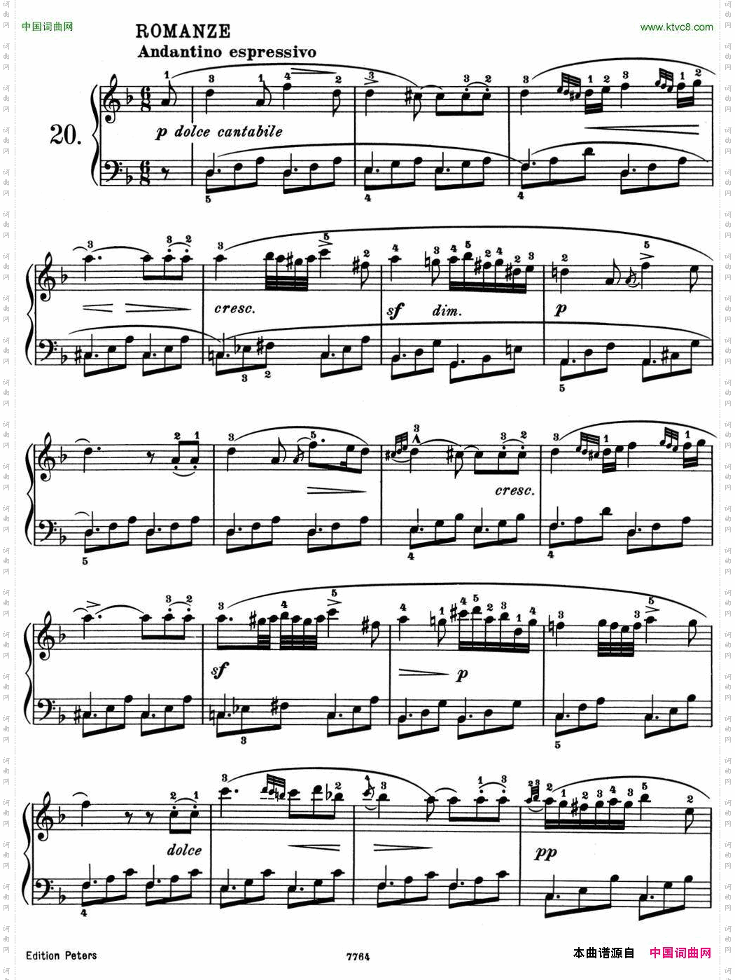 25首车尔尼Op.748练习曲NO.20
