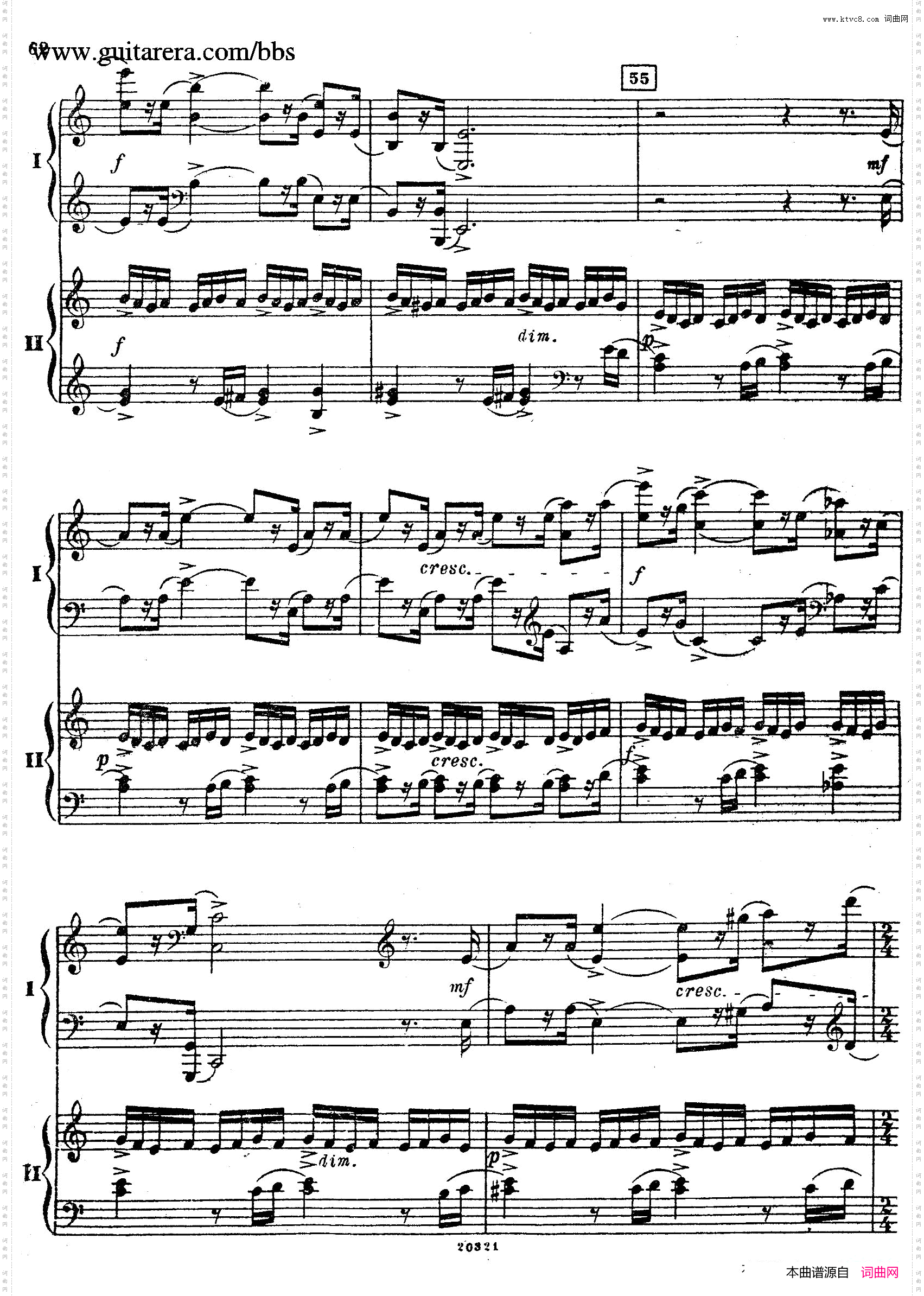 RhapsodyOnAThemeOfPaganiniOp.43帕格尼尼主题狂想曲·双钢琴P61——87_Rhapsody On A Theme Of Paganini Op.43帕格尼尼主题狂想曲·双钢琴P61——87
