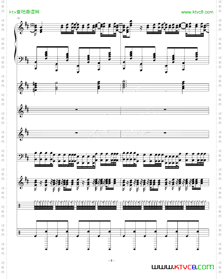 MoiLolita钢琴混音版总谱