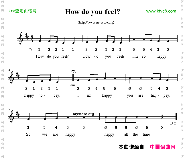 英文儿歌：Howdoyoufeel