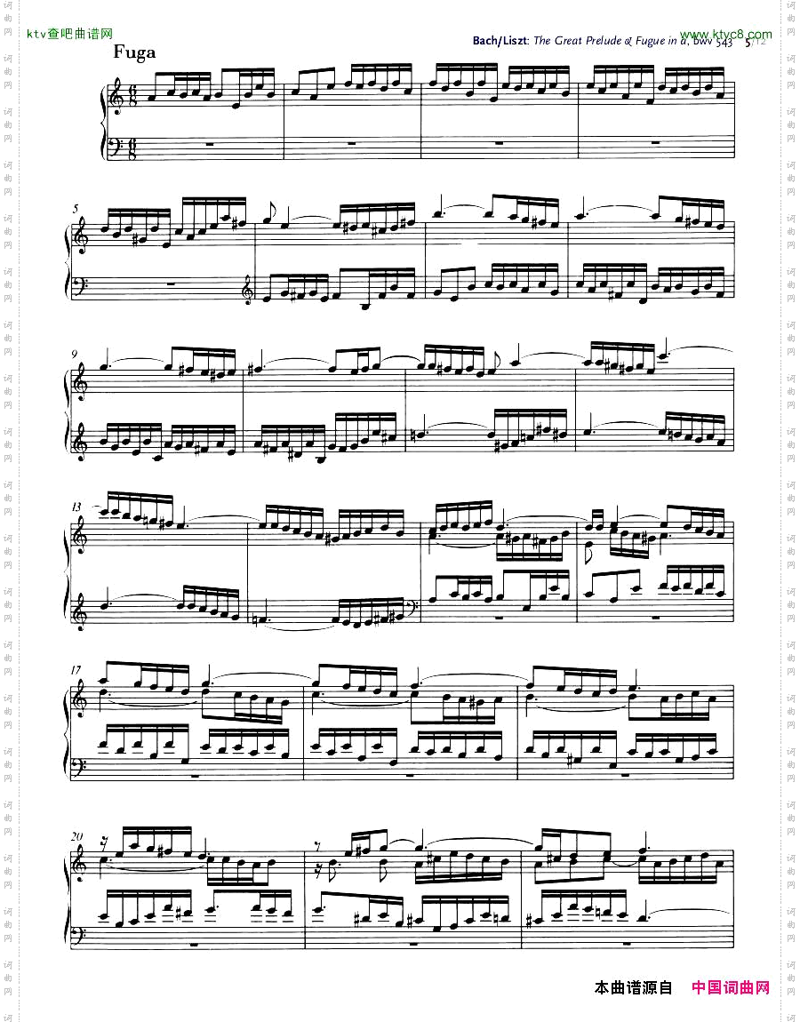 Bach,JS-BWV543-TheGreatPrelude&Fugueina,arr.Liszt