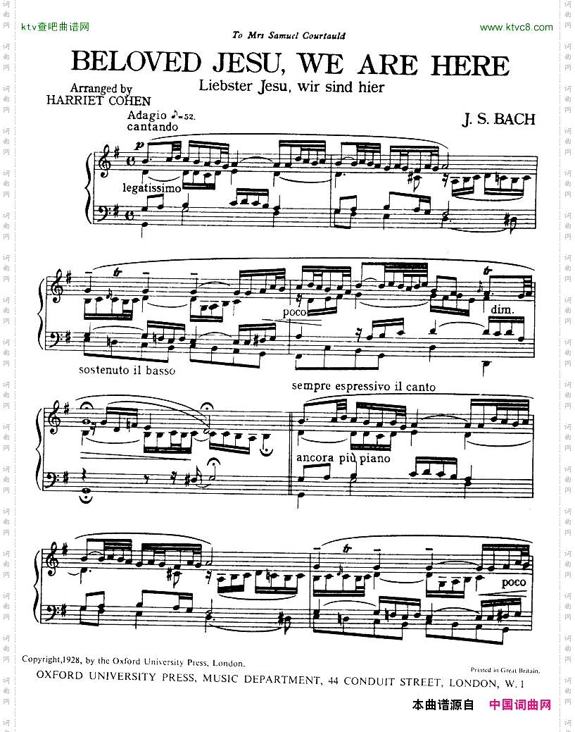 Bach,JS-BWV731-LiebsterJesu,wiesindhierarr.Cohen