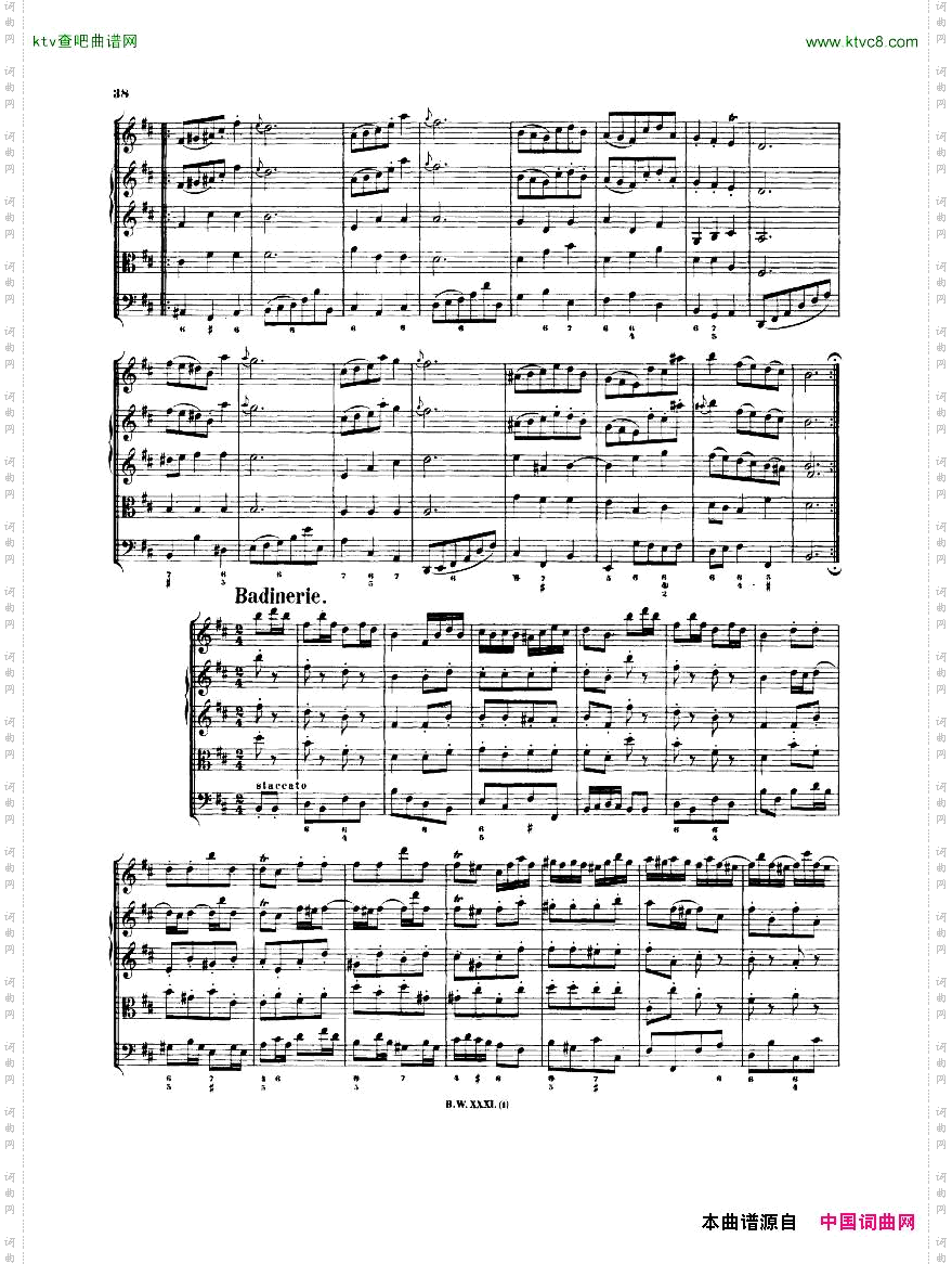 Bach,JS-BWV1067-BadineriefromOrchestralSuiteno2score