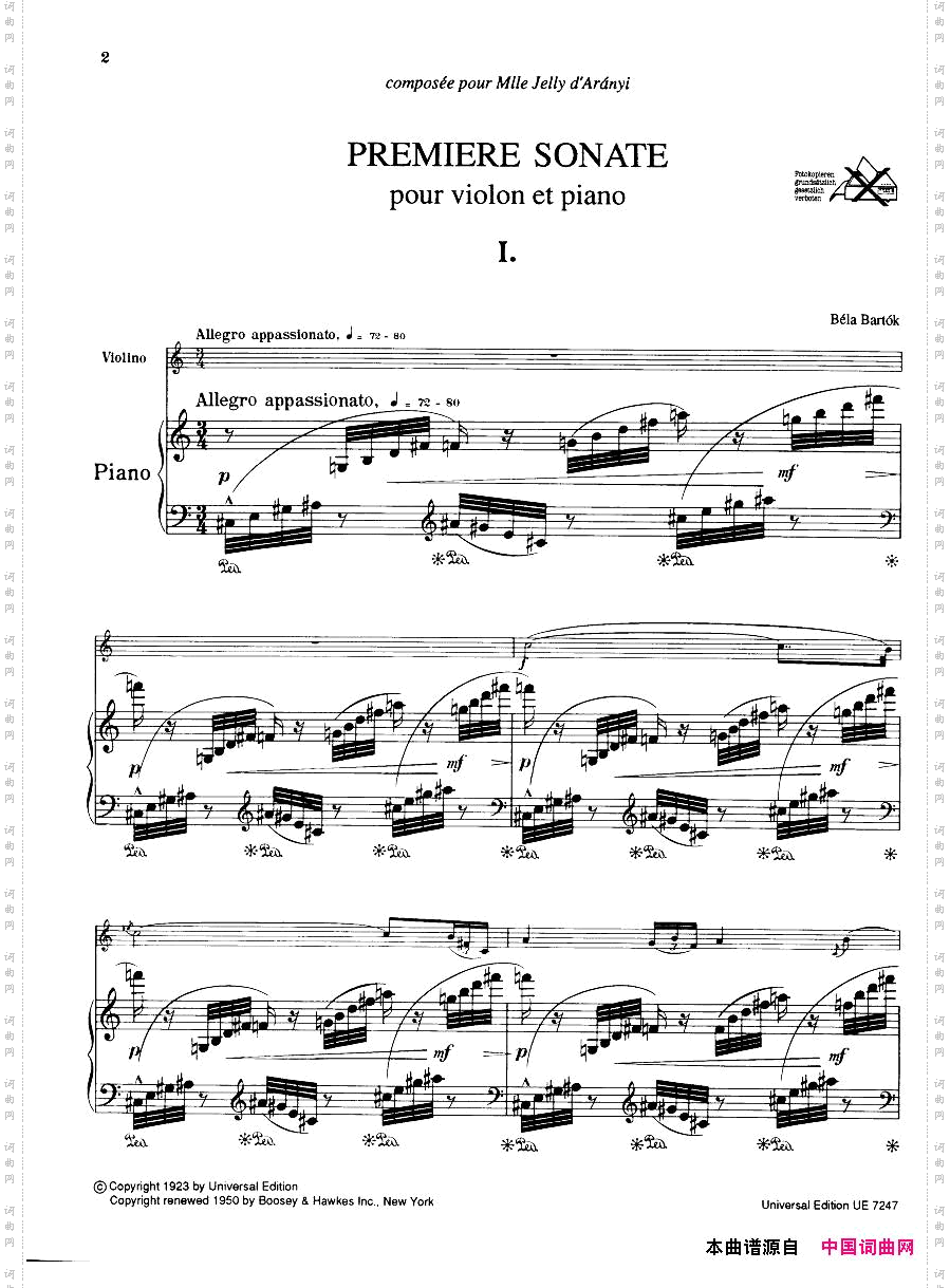 Bartok-SZ75-SonataforViolinandPianoNo.1op21-piano