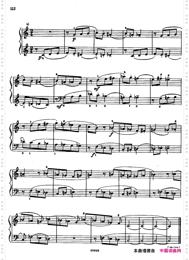 Bartok-SZ107-MikrokosmosforPiano,122-139