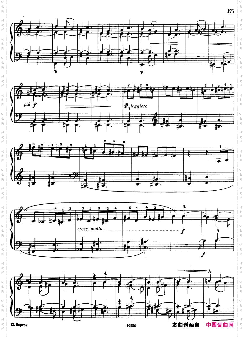 Bartok-SZ107-MikrokosmosforPiano,140-153