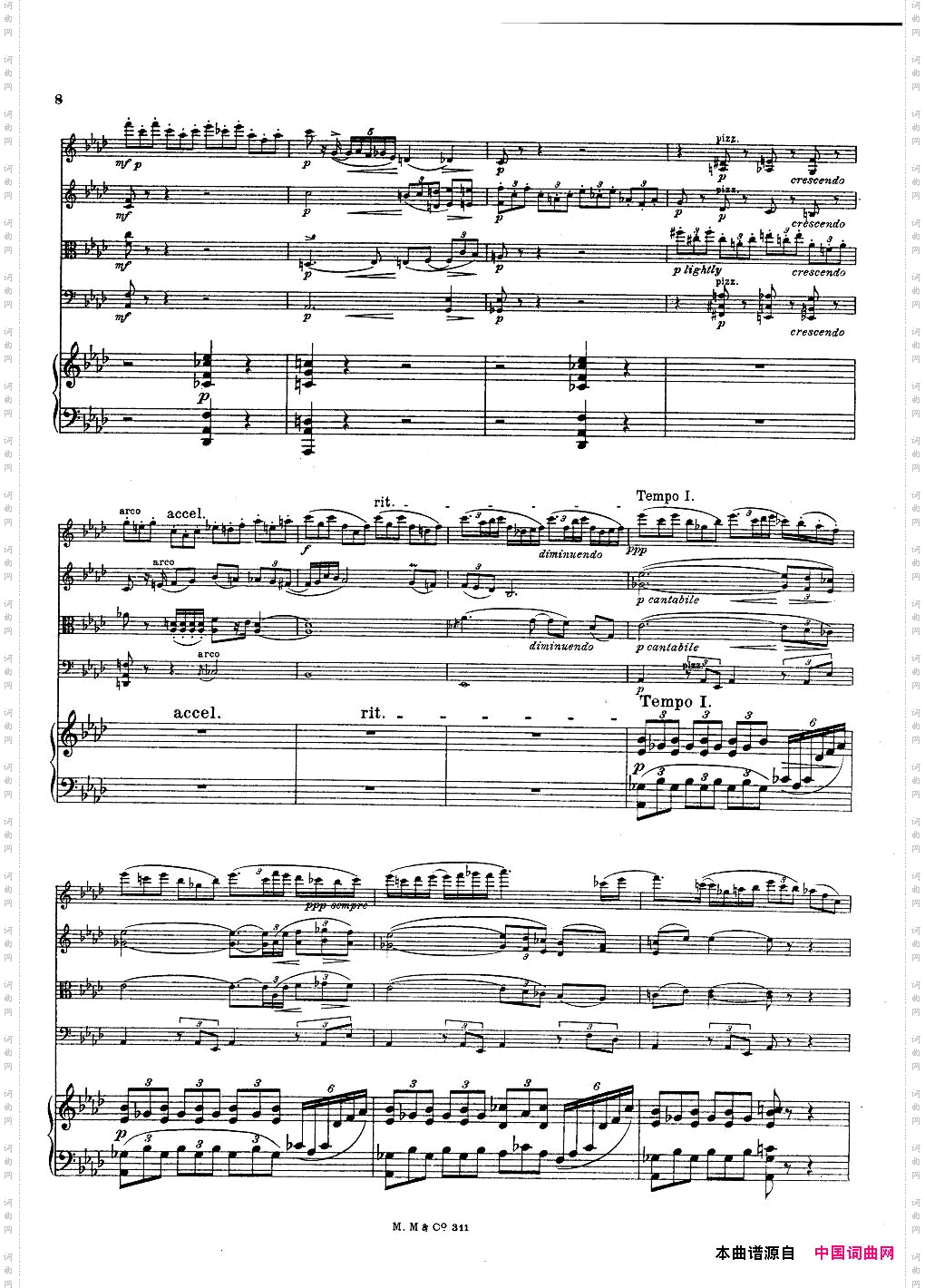 Bax-QuintetforHarpandStrings