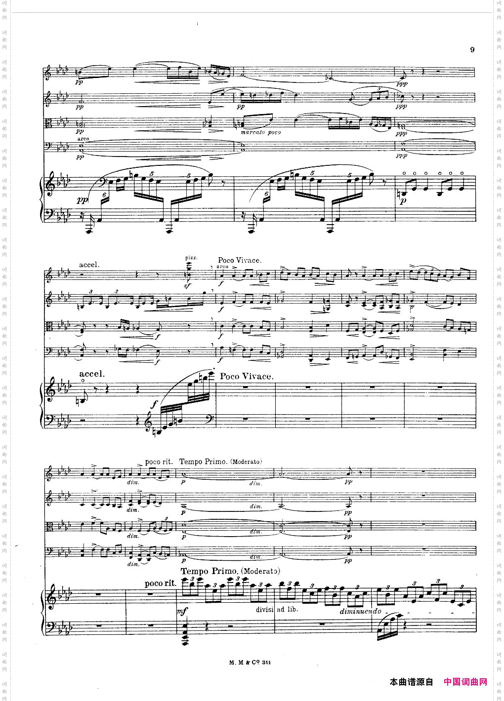 Bax-QuintetforHarpandStrings