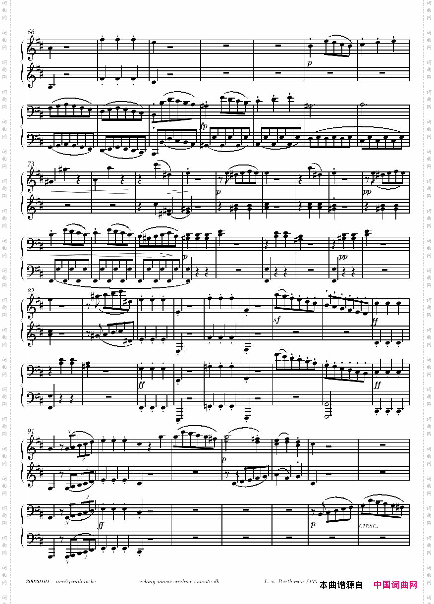 Beethoven-op6-AllegromoltofromSonatainD-4hands