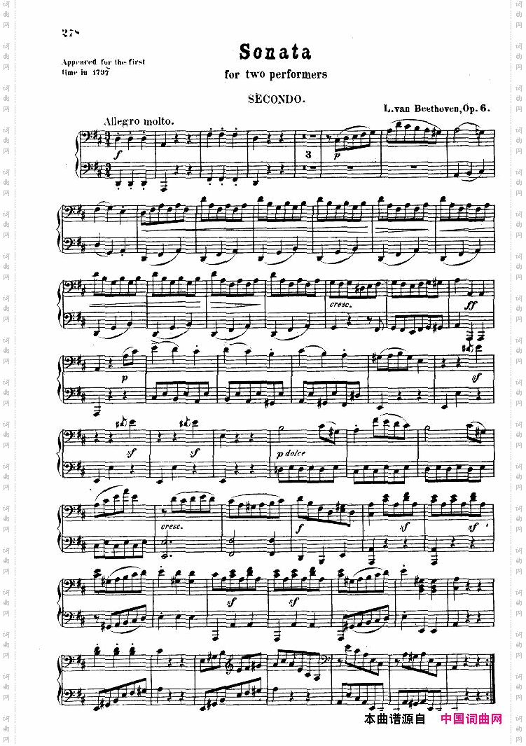 Beethoven-op6-Sonata2pno